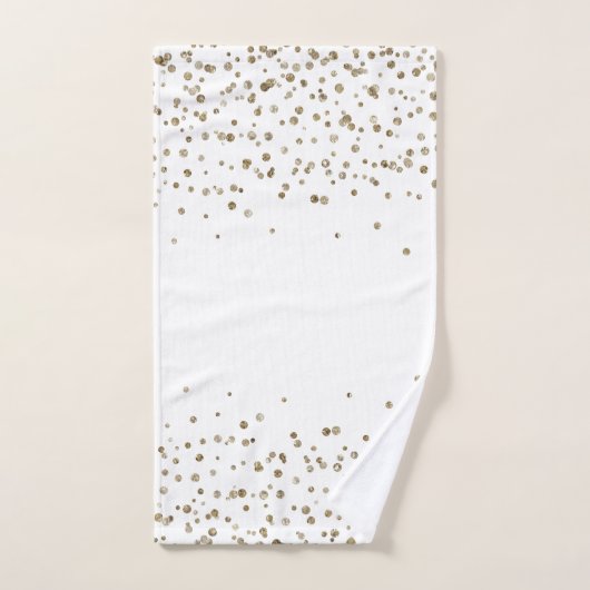Kerst Metallic Goud en Wit Bad Handdoek (Handdoek)