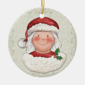 Kerst mevrouw Santa Claus - SRF Keramisch Ornament (Voorkant)