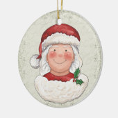 Kerst mevrouw Santa Claus - SRF Keramisch Ornament (Links)
