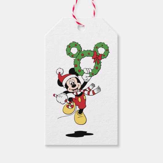 Kerst Mickey Mouse Cadeaubijslaters Cadeaulabel (Voorkant)