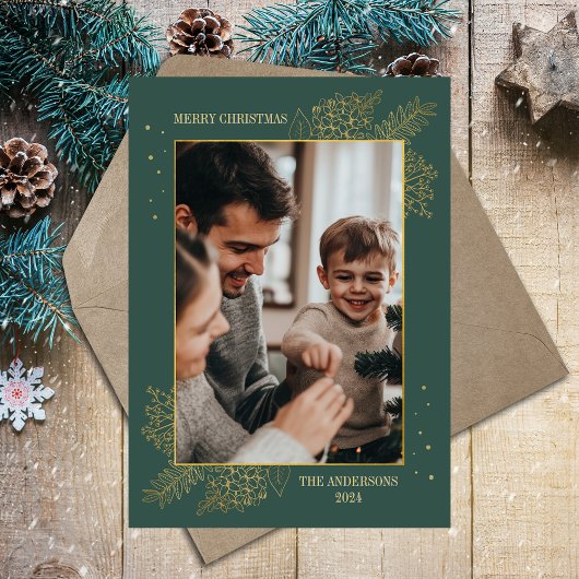 Kerst Middeleeuwse Christelijke katholieke gouden  Feestdagenkaart