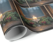 Kerst middelpunt door Boerderij raam Cadeaupapier (Rol Hoek)