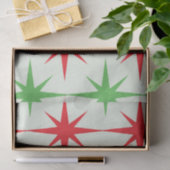 Kerst Midden-Eeuw Rode Groene Atoomuitbarstingen Tissuepapier (Geschenk)