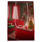 Kerst Midden Geschenkentas Medium Cadeauzakje (Achterkant)