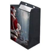 Kerst Midden Geschenkentas Medium Cadeauzakje (Achterkant Gekanteld)