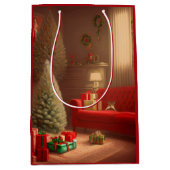 Kerst Midden Geschenkentas Medium Cadeauzakje (Voorkant)