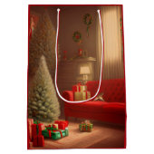 Kerst Midden Geschenkentas Medium Cadeauzakje (Achterkant)