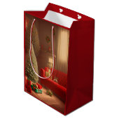 Kerst Midden Geschenkentas Medium Cadeauzakje (Achterkant Gekanteld)