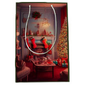 Kerst Midden Geschenkentas Medium Cadeauzakje (Voorkant)
