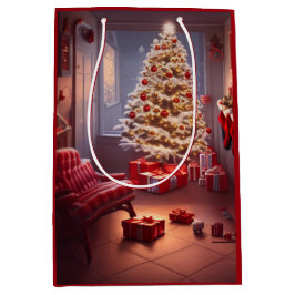 Kerst Midden Geschenkzak Medium Cadeauzakje
