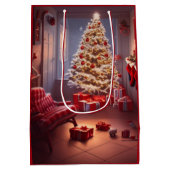 Kerst Midden Geschenkzak Medium Cadeauzakje (Achterkant)