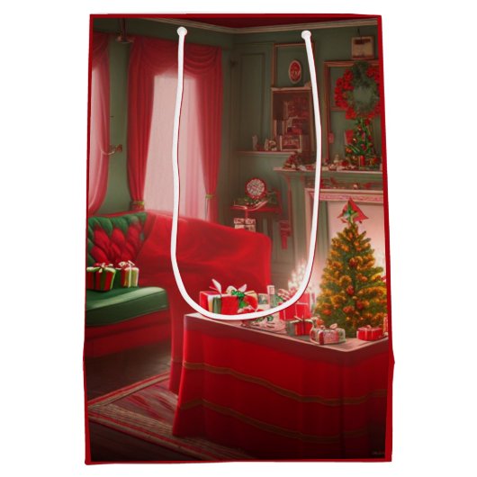 Kerst Middenformaat cadeautas (Achterkant)