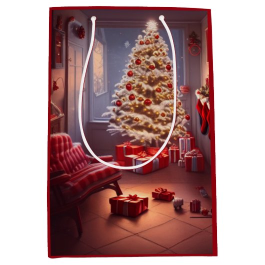 Kerst Middenformaat Cadeautas (Voorkant)