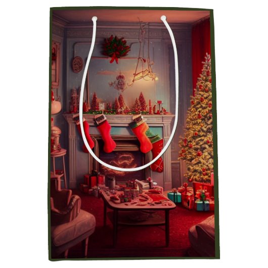 Kerst Middenformaat Cadeautas (Voorkant)