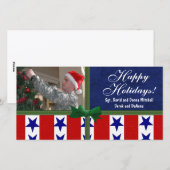 Kerst militair patriottisch gebruik feestdagenkaart (Voorkant / Achterkant)