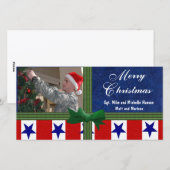 Kerst militaire gewoonte feestdagenkaart (Voorkant / Achterkant)