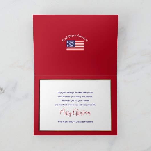 Kerst Militaire pinguïns 4 takken Uniforms C Kaart (Binnen)