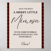 Kerst Mimosa bar teken Vrijgezellenfeest brunch Poster (Voorkant)