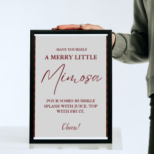 Kerst Mimosa bar teken Vrijgezellenfeest brunch Poster