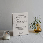 Kerst Mimosa bar teken Vrijgezellenfeest brunch Poster