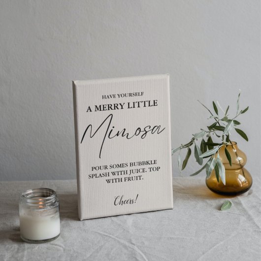 Kerst Mimosa bar teken Vrijgezellenfeest brunch Poster