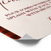 Kerst Mimosa bar teken Vrijgezellenfeest brunch Poster (Hoek)