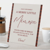 Kerst Mimosa bar teken Vrijgezellenfeest brunch Reclamebord Met Voetstuk (Insitu)