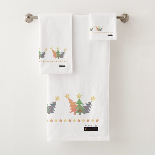 Kerst Mindful Word Art Badhanddoeken Bad Handdoek (Insitu)