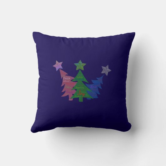 Kerst Mindful Word Art Kussens (Achterkant)