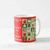 Kerst miniatuur adventskalender koffiemok (Voorkant rechts)