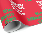 Kerst Minimale eenvoudige moderne aangepaste rood  Cadeaupapier (Rol Hoek)