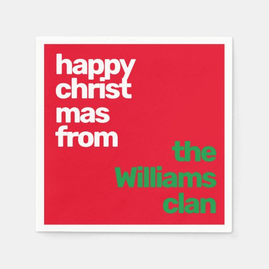 Kerst Minimale eenvoudige moderne partij papier ro Servet (Voorkant)