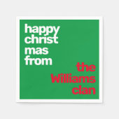 Kerst Minimale eenvoudige moderne partij papier ro Servet (Voorkant)