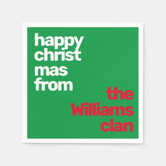 Kerst Minimale eenvoudige moderne partij papier ro Servet (Voorkant)