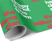 Kerst Minimale eenvoudige moderne partij rood groe Cadeaupapier (Rol Hoek)