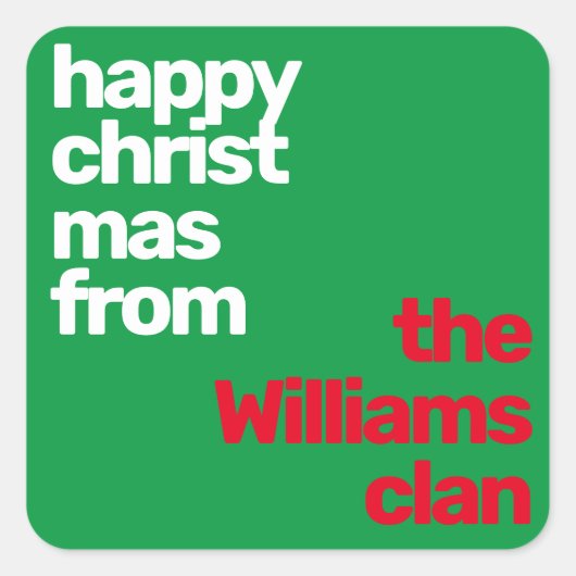 Kerst Minimale eenvoudige moderne partij rood groe Vierkante Sticker (Voorkant)