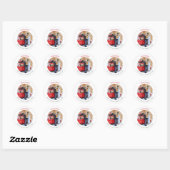 Kerst Minimale Foto Ronde Sticker (Vel)