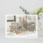 Kerst Minimale moderne fototekst gepersonaliseerd Feestdagenkaart (Staand voorkant)