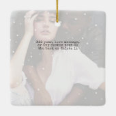 Kerst Minimale Typewriter foto Keramisch Ornament (Achterkant)