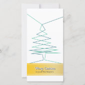Kerst Minimalistische Goud Groene Kaarten (Voorkant)