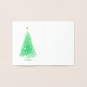 Kerst Minimalistische Goud Groene Kaarten (Binnen)