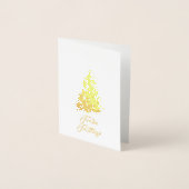 Kerst Minimalistische Goud Groene Kaarten (Voorkant)