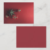 Kerst minimalistische papier kunst Flat Note Kaart Notitiekaartje (Voorkant / Achterkant)