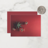 Kerst minimalistische papier kunst Flat Note Kaart Notitiekaartje (Voorkant / Achterkant in situ)