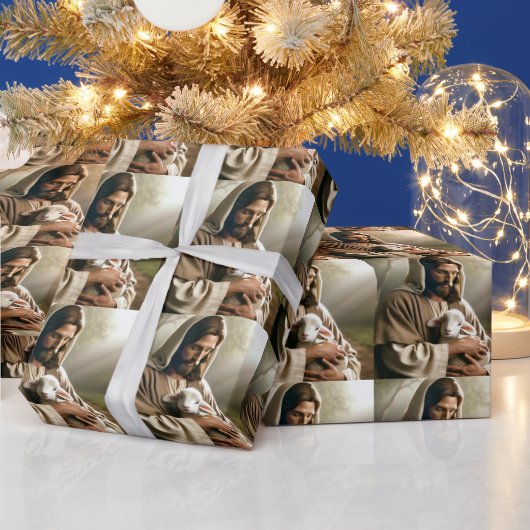 KERST MIS JESUS EN LAM CADEAUPAPIER (Feestdagen)