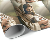 KERST MIS JESUS EN LAM CADEAUPAPIER (Rol Hoek)
