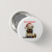 Kerst Mischief Ferret in Christmas Lights Ronde Button 3,2 Cm (Voorkant /achterkant)