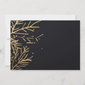 Kerst Misdaad Elegant Goud Feestelijke Partij Kaart (Achterkant)