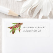 Kerst Mistletoe Aangepaste familienaam Etiket (Insitu)