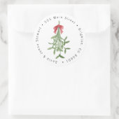 Kerst Mistletoe Adres Label Sticker (Tas)